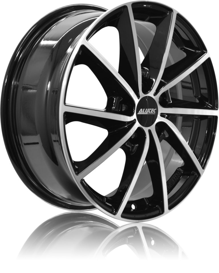 837 Alutec Singa Shiny black with polished front - Alutec Velgen